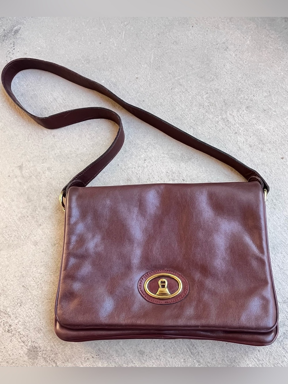 Etienne Aigner burgundy handbag
